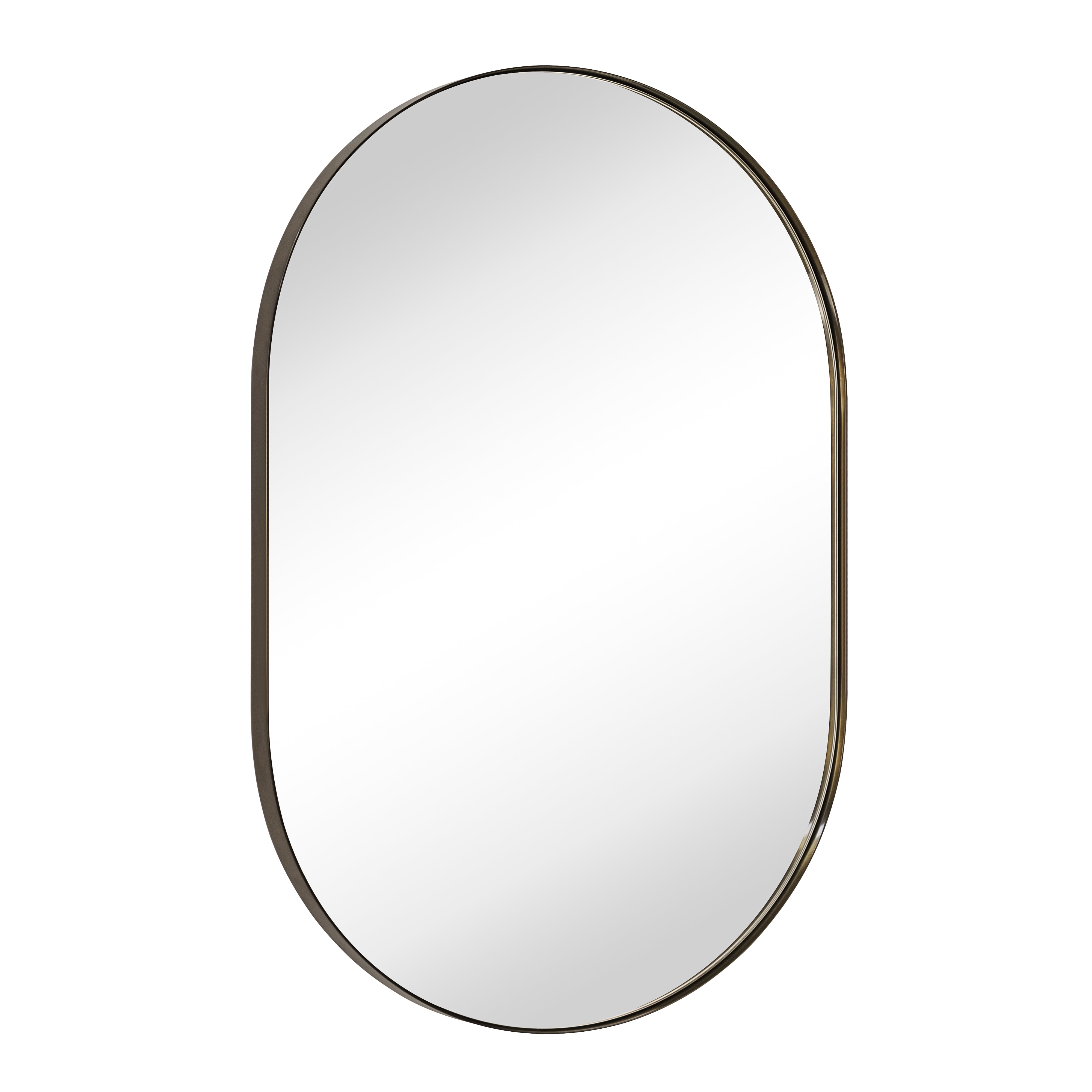 TEHOME Oil Rubbed Bronze 30x40'' Oval Mirror Capsule Pill Shaped Bathroom Vanity Mirror Oblong