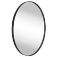 thumbnail image 1 of TEHOME Javell Oval Black Bathroom Mirror 20" x 30" Metal Framed Vanity, 1 of 7