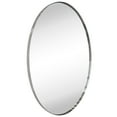 thumbnail image 1 of TEHOME Javell Oval Brushed Nickel Bathroom Mirror 24" x 36" Metal Framed Vanity, 1 of 5