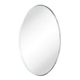 thumbnail image 1 of TEHOME Javell Oval Chrome Bathroom Mirror 20" x 30" Metal Framed Vanity Mirror, 1 of 6