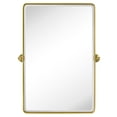 thumbnail image 1 of TEHOME Woodvale Rectangle Vertical Metal Wall Mirrors 30" x 20" - Brushed Gold, 1 of 5