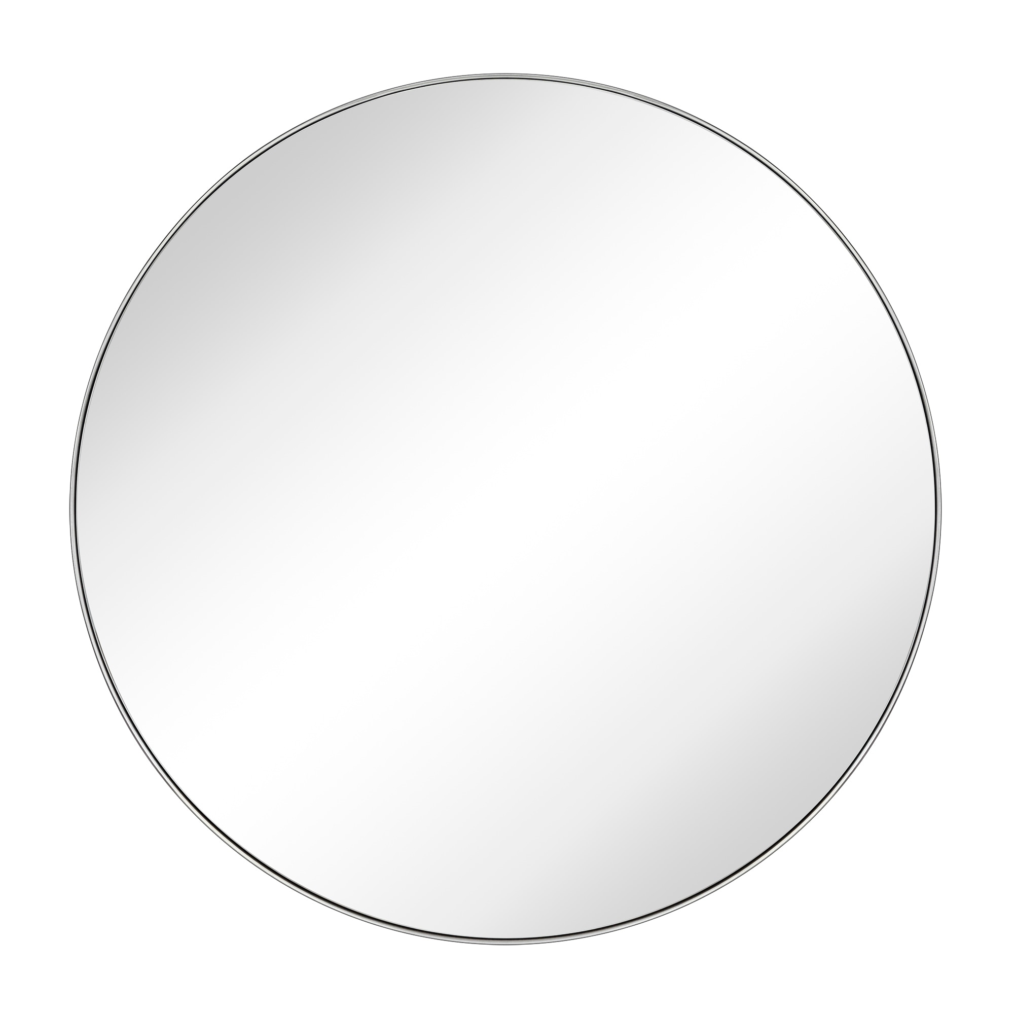 TEHOME Yolanta Round Metal Wall Mirror 36" x 36" - Brushed Nickel
