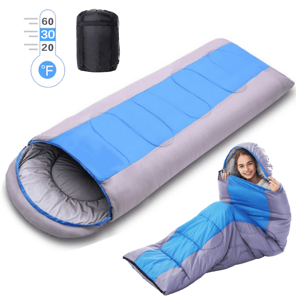 TEIPUERY Sleeping Bag Cold Weather,Backpacking Sleeping Bag for Adults with Compression Sack,Lightweight Compact Camping Essentials Gear Accessories Hiking(Winter thickening)