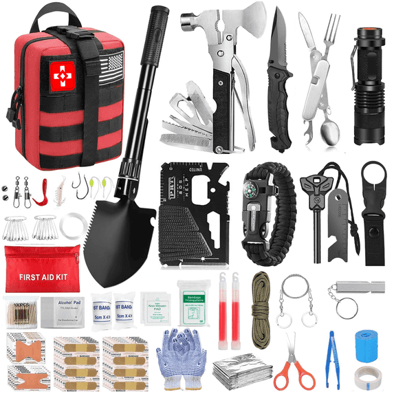 TEIPUERY Survival Kit, 251 Pieces of Emergency Survival Equipment