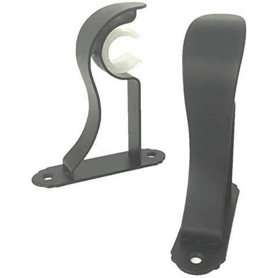 TEJATAN - Curtain Rod Bracket - Set of 2 (1 Pair), Color - Black