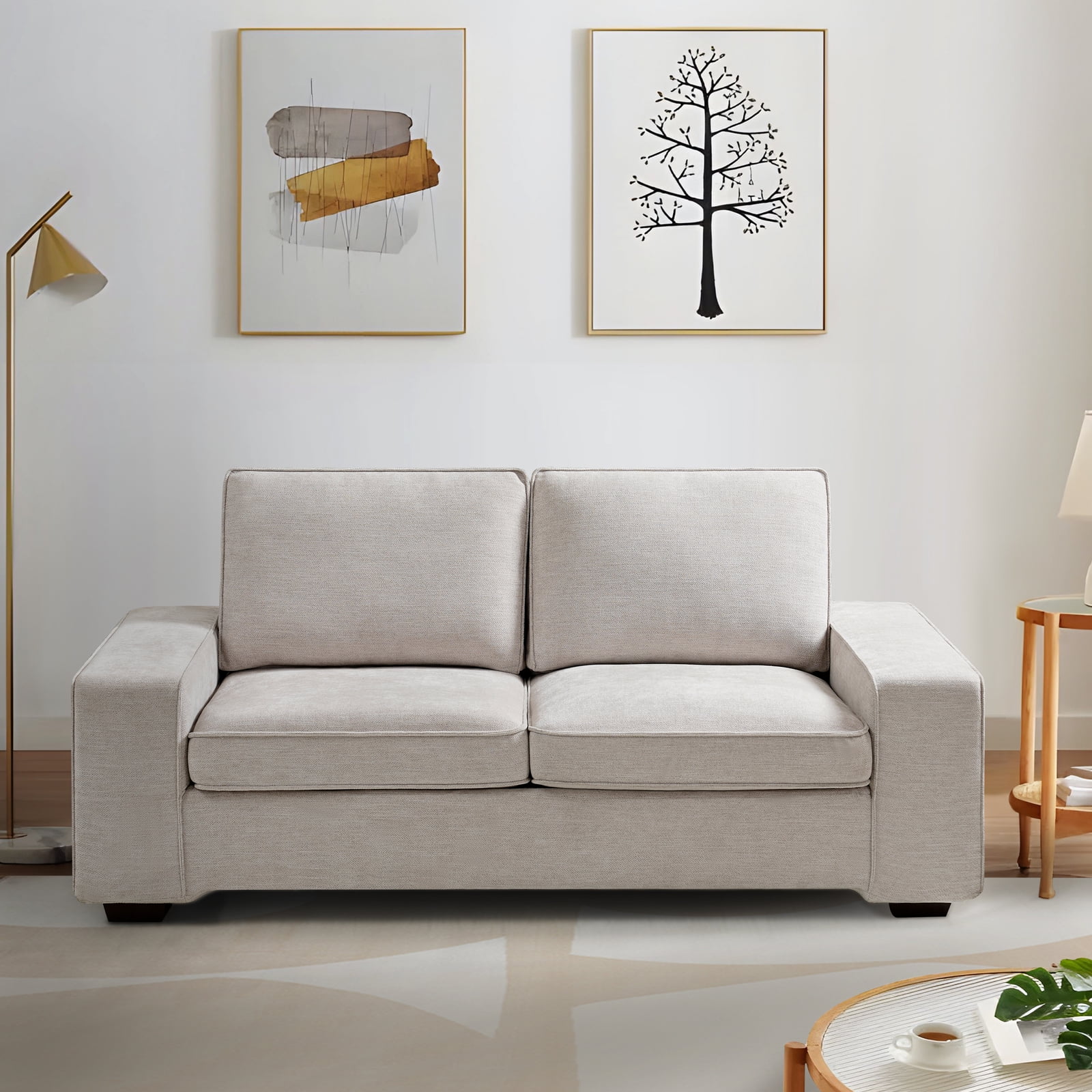TEKAMON 71.25" Modern Sofas Couches for Living Room, Loveseat Sofas
