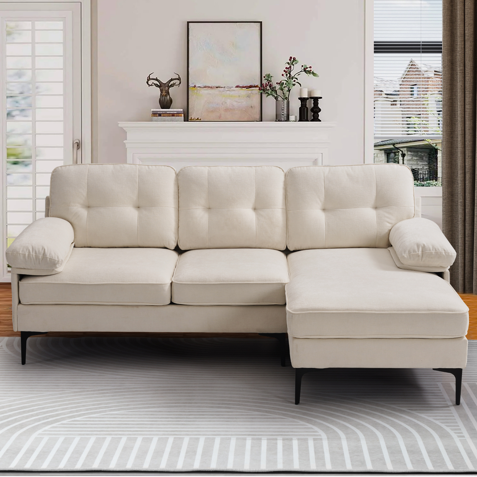 TEKAMON Infinite Stacking Sofa Couch for Living Room, Apartment, Office