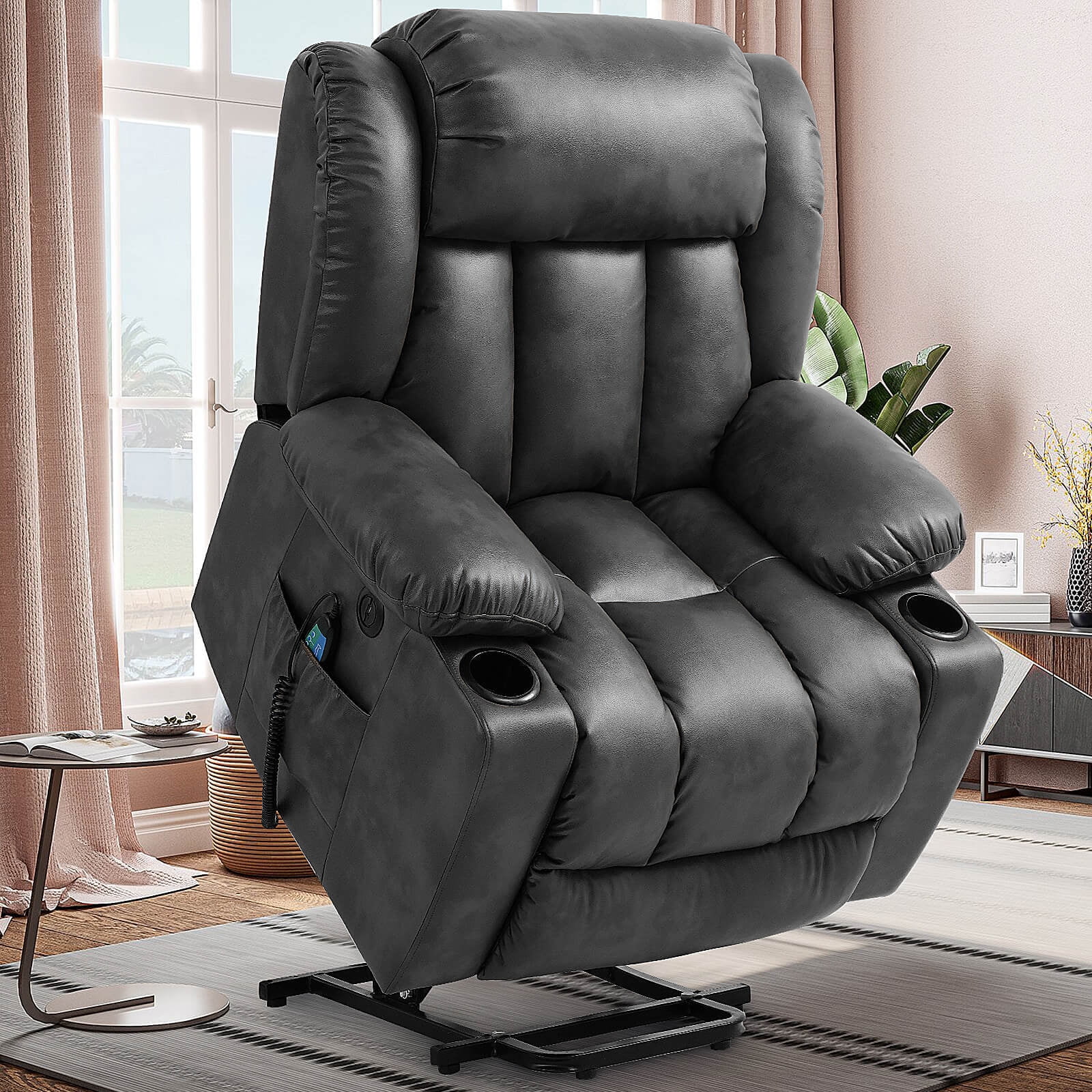 TEKAMON Large Power Lift Recliner Chair for Elderly with Heat and