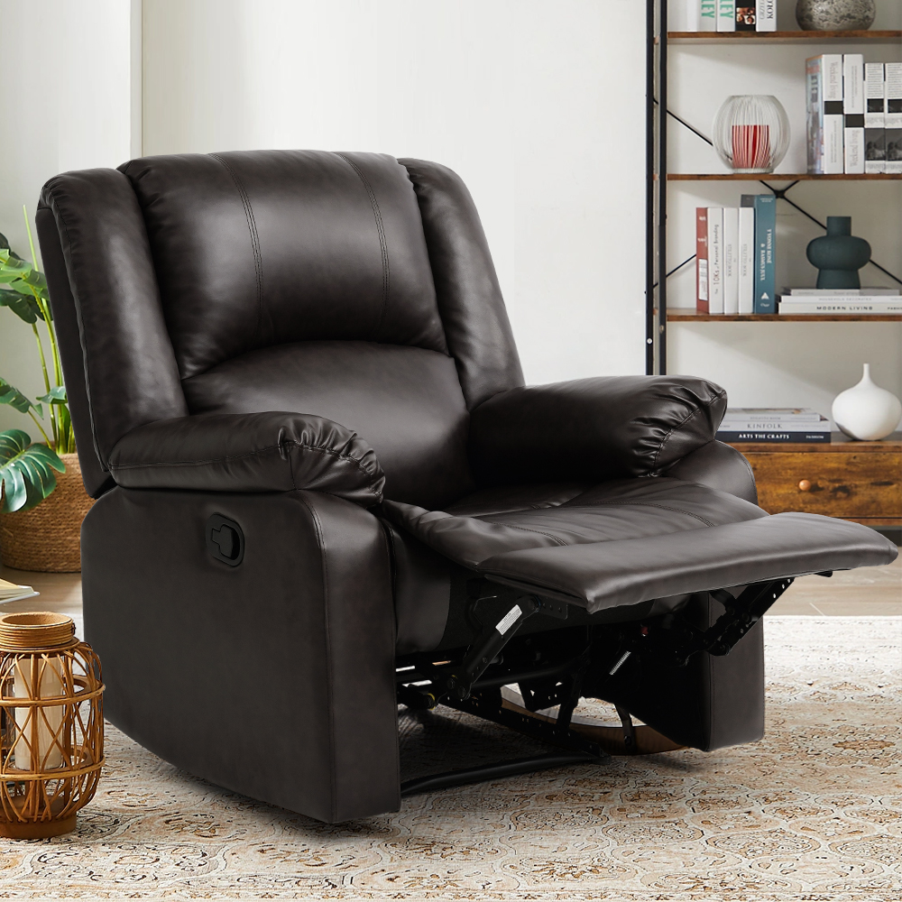 Brown Bonded Leather Recliner