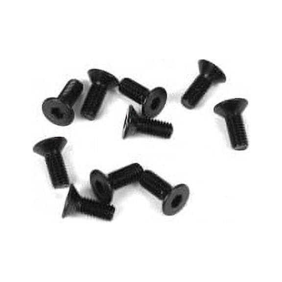 TEKNO RC LLC M3x8mm Flat Head Screws- Black 10pcs TKR1322 Electric Car/Truck Option Parts