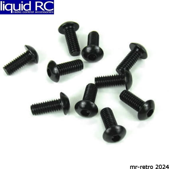 TEKNO RC LLC M4x10mm Button Head Screws- Black 10pcs TKR1443 Electric Car/Truck Option Parts