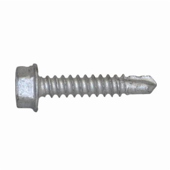 Self-Drilling Screw, #10 x 1 in, Climaseal Steel Flange Hex Head External Hex Drive, 500 PK