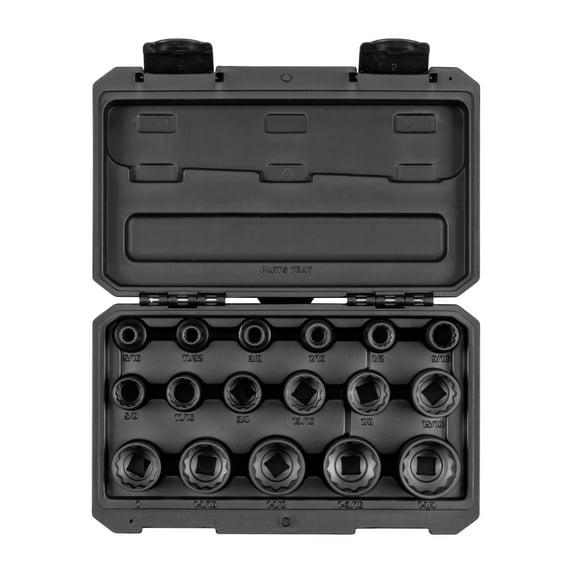 TEKTON 1/2 Inch Drive 12-Point Impact Socket Set, 17-Piece (5/16 - 1-1/4 in.) | SID92336