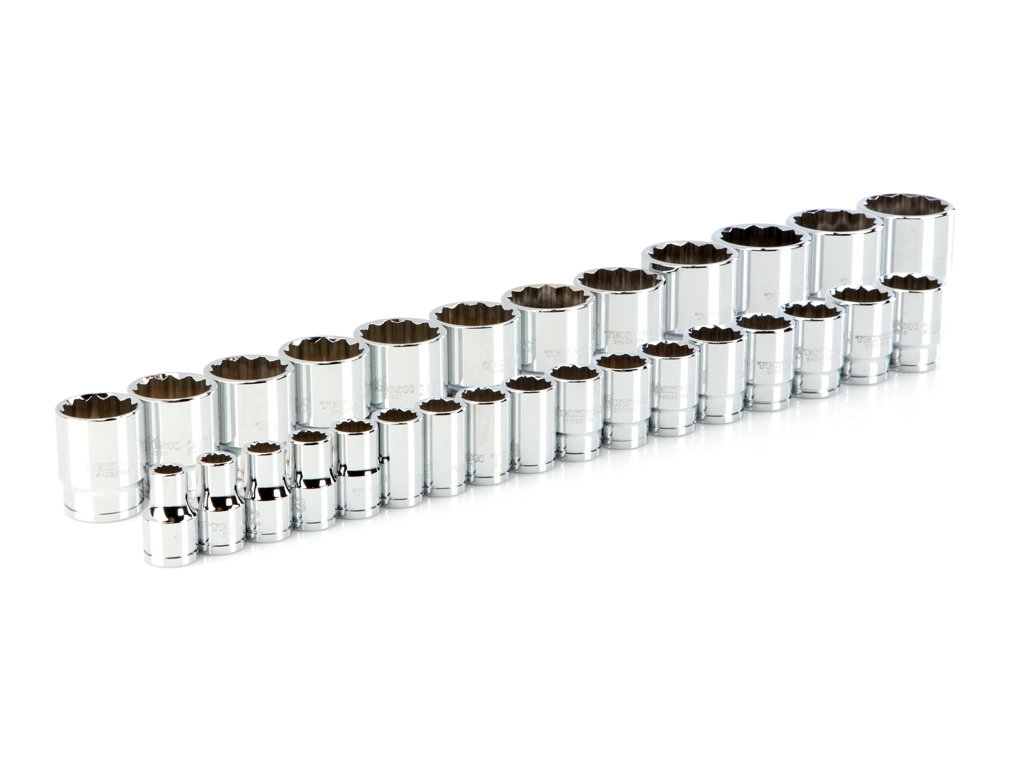 TEKTON 1/2 Inch Drive 12-Point Socket Set, 29-Piece (10-38 mm ...