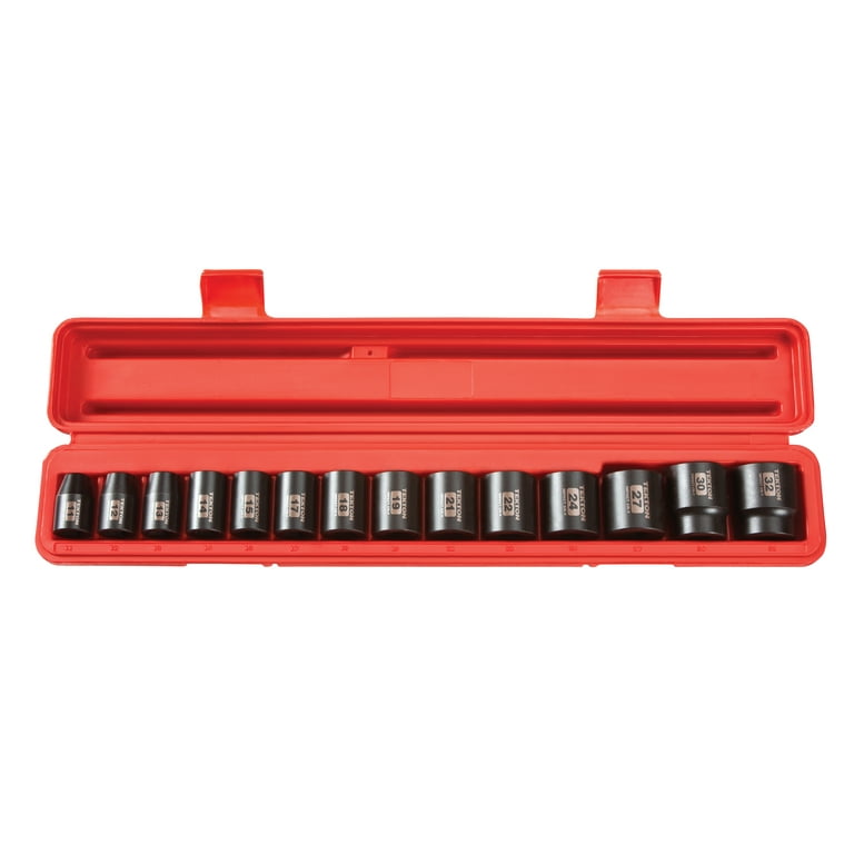 1/2 in. Drive 11-32 mm 6-Point Shallow Impact Socket Set (14-Piece) 1/2 in. Drive 11-32 mm 6-Point Shallow Impact Socket Set (14-Piece)