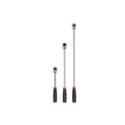 TEKTON 1/2 Inch Drive Quick-Release Comfort Grip Ratchet Set, 3-Piece 10-1/2, 18, 24 in. | SRH92105