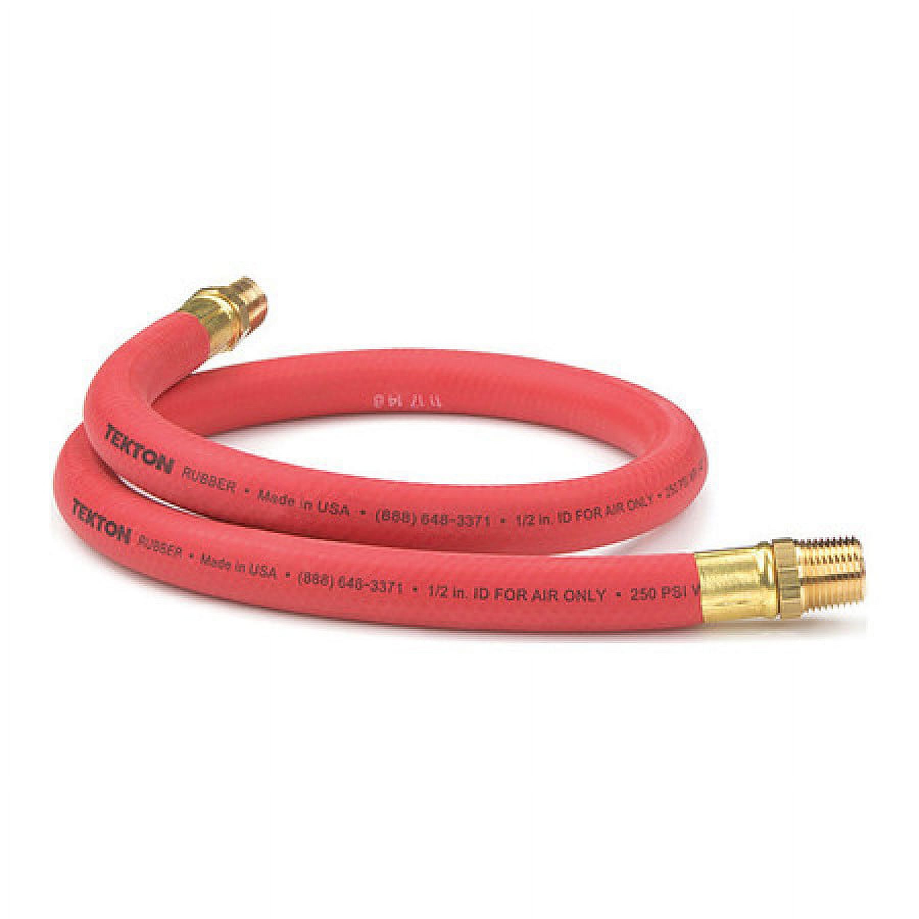 TEKTON 1/2 Inch I.D. x 3 Foot Rubber LeadIn Air Hose (250 PSI) 46362