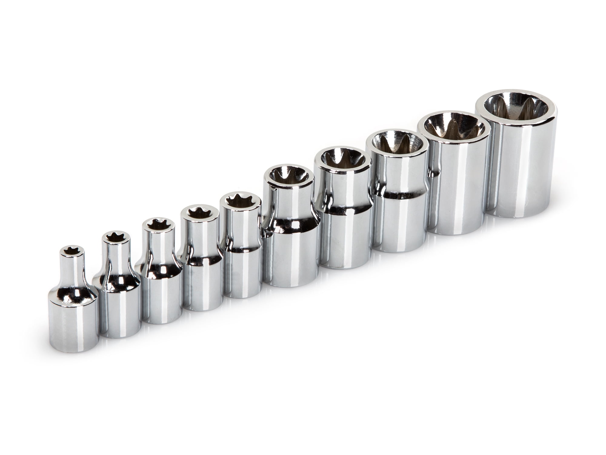 TEKTON 1/4, 3/8 Inch Drive External Star Socket Set, 10Piece (E4E18