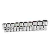 TEKTON 3/4 Inch Drive Shallow 12-Point Socket Set, 23-Piece 19 - 50 mm | SHD93016