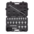 thumbnail image 1 of TEKTON 3/4 Inch Drive Shallow 6-Point Socket and Ratchet Set with Case, 24-Piece (3/4 - 2 in.) | SKT35104, 1 of 9