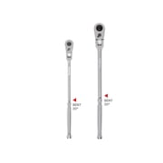 TEKTON 3/8, 1/2 Inch Drive Flex Head Quick-Release Bent Handle Long Ratchet Set, 2-Piece 12, 14 in. | SRH99303