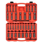 TEKTON 3/8 Inch Drive 12-Point Impact Socket Set, 72-Piece 1/4 - 1 in., 6 - 24 mm | SID91406