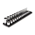 thumbnail image 1 of TEKTON 3/8 Inch Drive Shallow and Deep 12-Point Socket Set with Rails and Tray, 30-Piece (1/4 - 1 in.) | SHD91210, 1 of 4