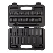 TEKTON 3/8 Inch Drive 6-Point Impact Socket Set, 33-Piece 1/4-1 in. | SID91400