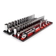 thumbnail image 1 of TEKTON 3/8 Inch Drive Shallow and Deep 6-Point Socket and Ratchet Set with Rails and Trays, 74-Piece (1/4 - 1 in., 6 - 24 mm) | SKT13301, 1 of 7