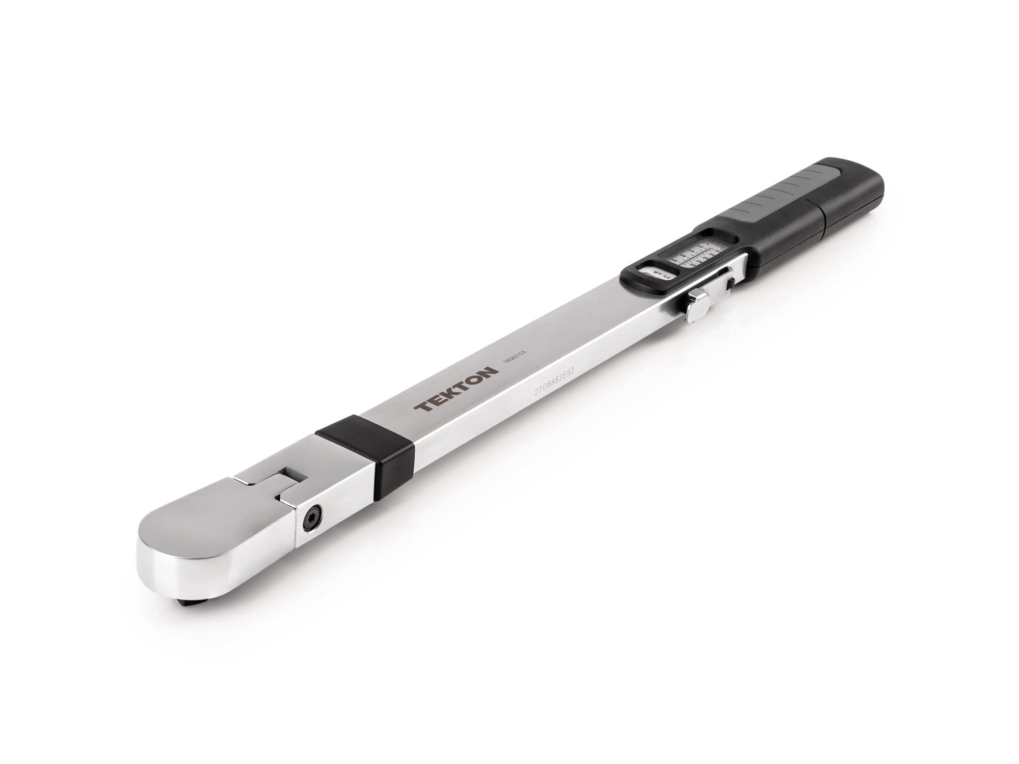 TEKTON 3/8 Inch Drive 72-Tooth Flex Head Split Beam Torque Wrench (20 - 100 ft-lb) | TRQ62103