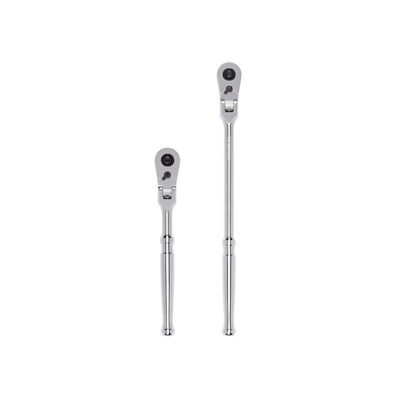 TEKTON 3/8 Inch Drive Flex Head Quick-Release Ratchet Set, 2-Piece (8, 12 in.) | SRH91301