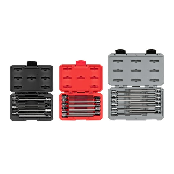 TEKTON 3/8 Inch Drive Long Hex and Torx Bit Socket Set, 31-Piece (1/8-3/8 in., 3-10 mm, T10-T60) | SHB91900