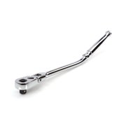 TEKTON 3/8 Inch Drive x 12 Inch Flex Head Quick-Release Bent Handle Long Ratchet | SRH33112