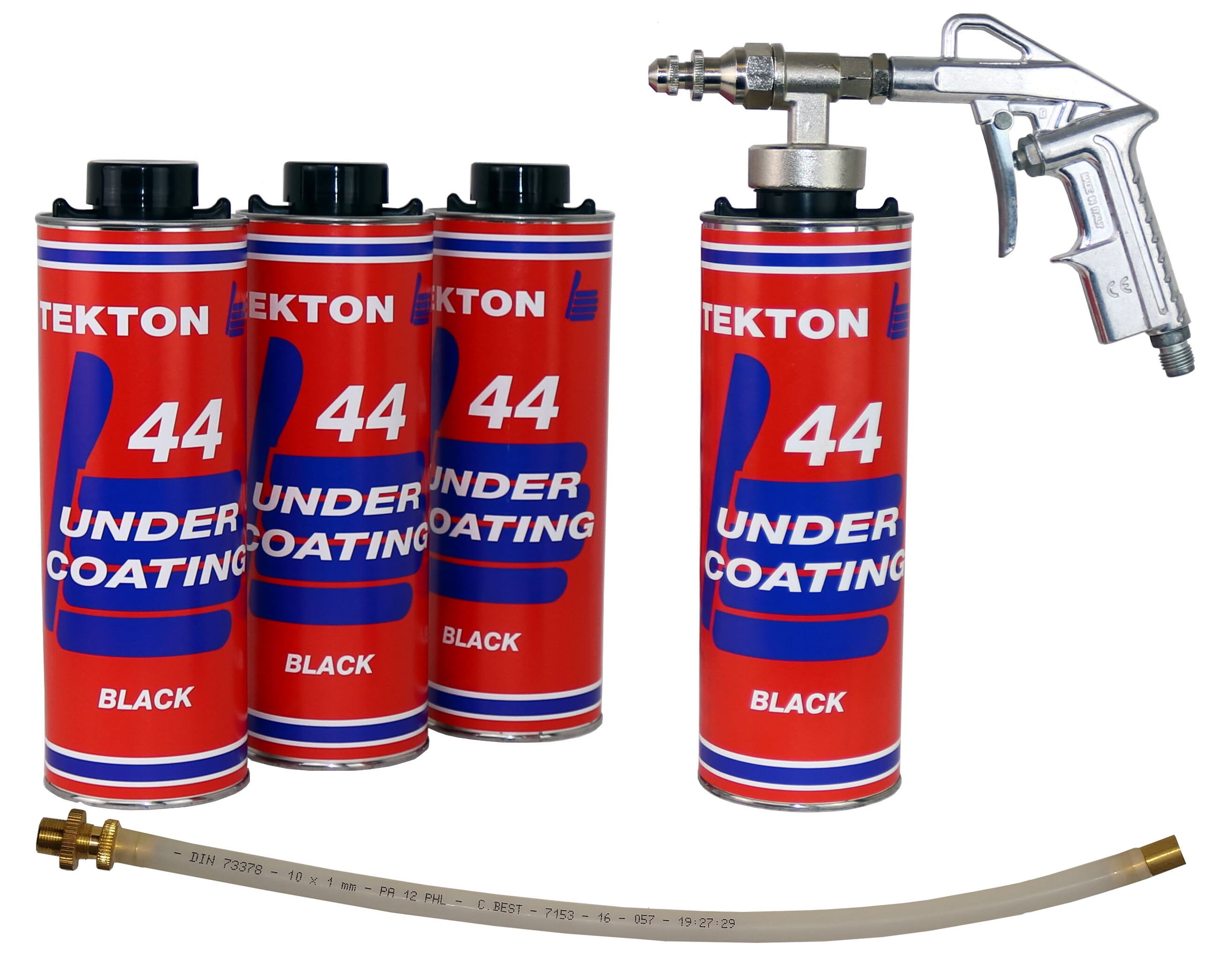 TEKTON 44 Black Undercoating Kit 4 Liters with Spray Gun BONUS Wand