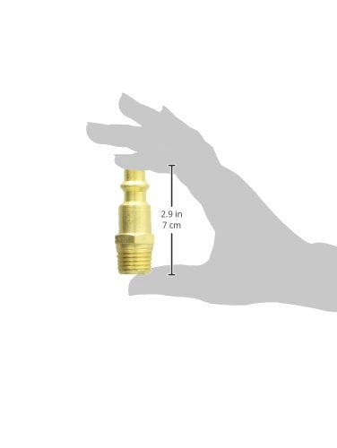 TEKTON 1/4" NPT Quick Connect Male Plug (M-Style) - Solid Brass For Air Tools, Leak-Proof