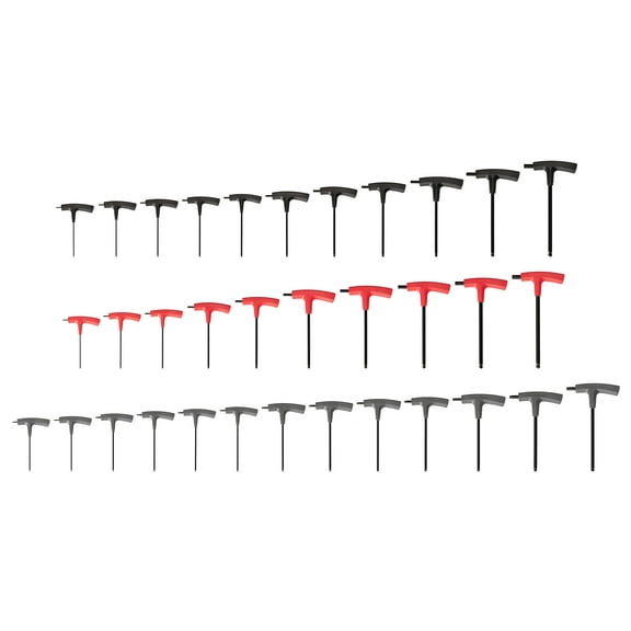 TEKTON Ball End Hex and Star T-Handle Key Set, 34-Piece (5/64-3/8 in., 2-10 mm, T6-T50) | KEY90001