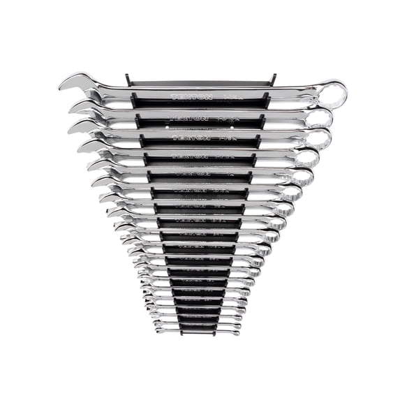 TEKTON Combination Wrench Set with Rack, 19-Piece (1/4 - 1-1/4 in.) | WCB91102