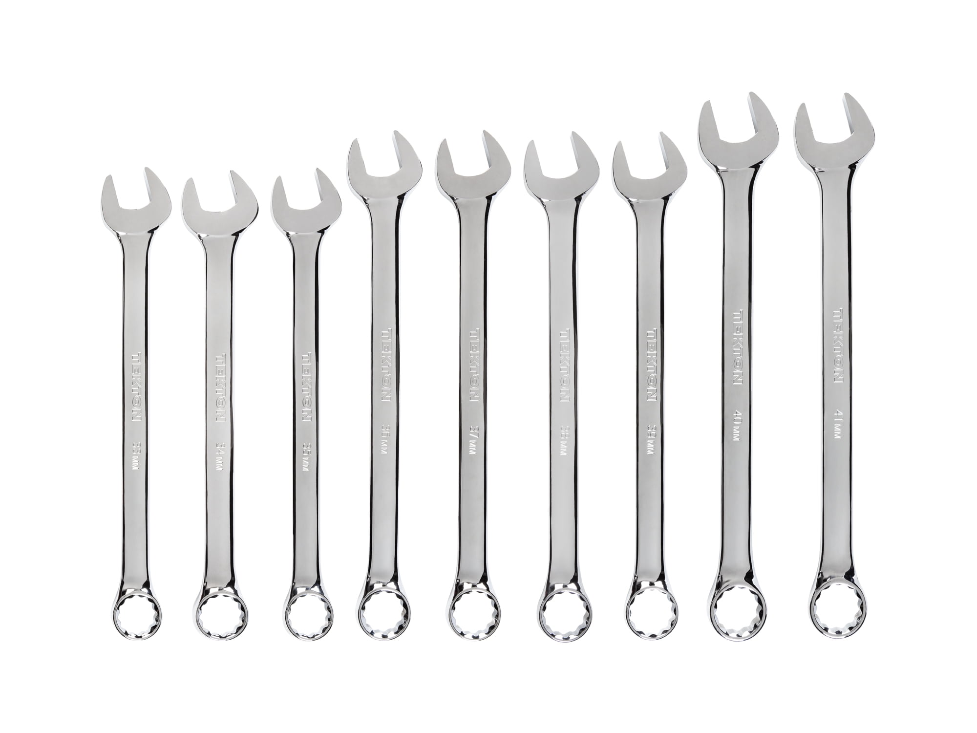 TEKTON Combination Wrench Set, 9-Piece (33-41 mm) | WCB90202