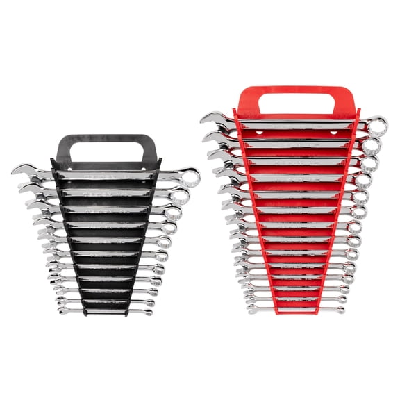 TEKTON Combination Wrench Set with Holders, 25-Piece (1/4-3/4 in., 6-19 mm) | WCB92301