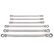 TEKTON Long Flex Head 12-Point Ratcheting Box End Wrench Set, 6-Piece 1/4-13/16 in. | WRB96000