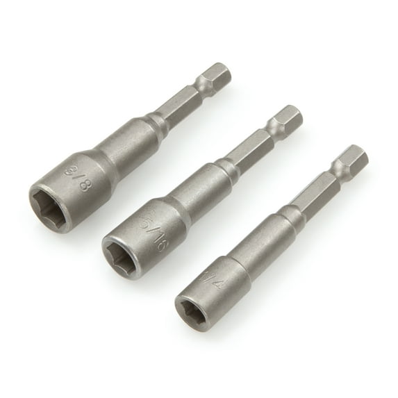 TEKTON Magnetic Nut Driver Bit Set, 3-Piece (1/4-3/8 in.) | 2906