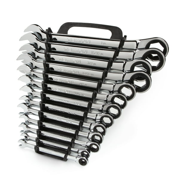 TEKTON Ratcheting Combination Wrench Set, 13Piece (1/41 in.) Keeper