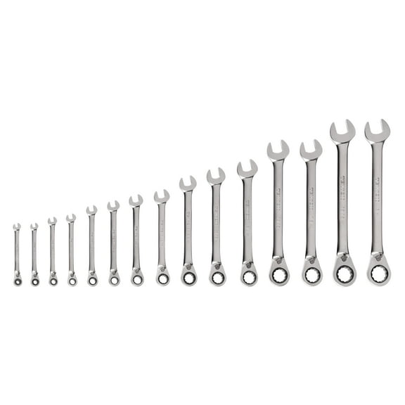 TEKTON Reversible 12-Point Ratcheting Combination Wrench Set, 15-Piece (1/4-1 in.) | WRC94001