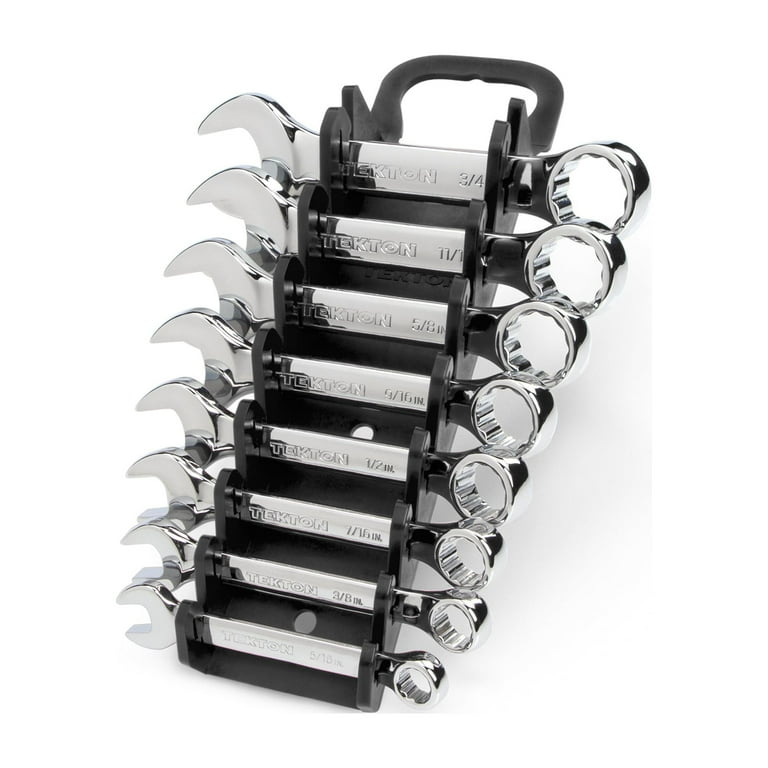 TEKTON Stubby Combination Wrench Set 8 Piece 5 16 3 4 in