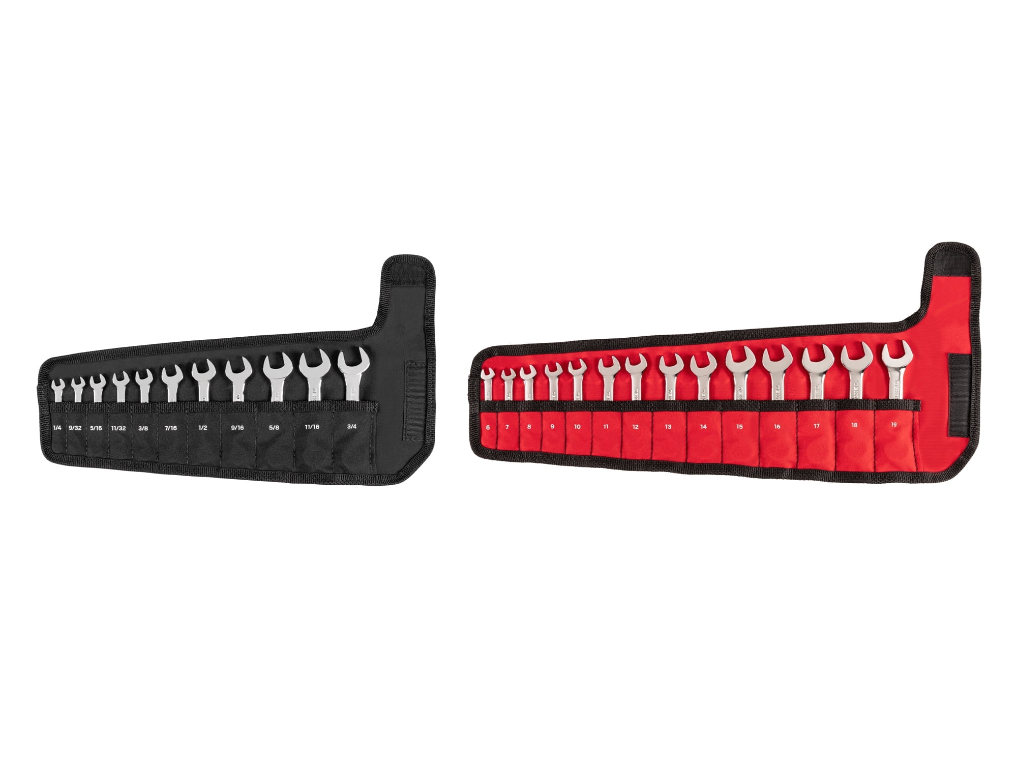 TEKTON Stubby Combination Wrench Set with Pouches, 25-Piece (1/4-3/4 in., 6-19 mm) | WCB94403