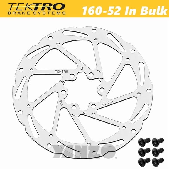 TEKTRO Bike Disc Brake Rotor TR160-52 With 6 Bolts 1.8mm Thickness For 2 Pistons In Bulk No Retail Box