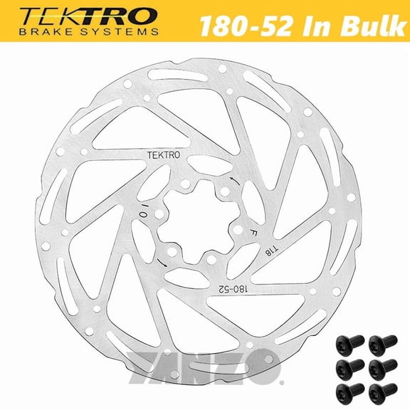TEKTRO Bike Disc Brake Rotor TR180-52 6 Bolts 1.8mm Thickness 180-24 Upgraded For 2 pistons