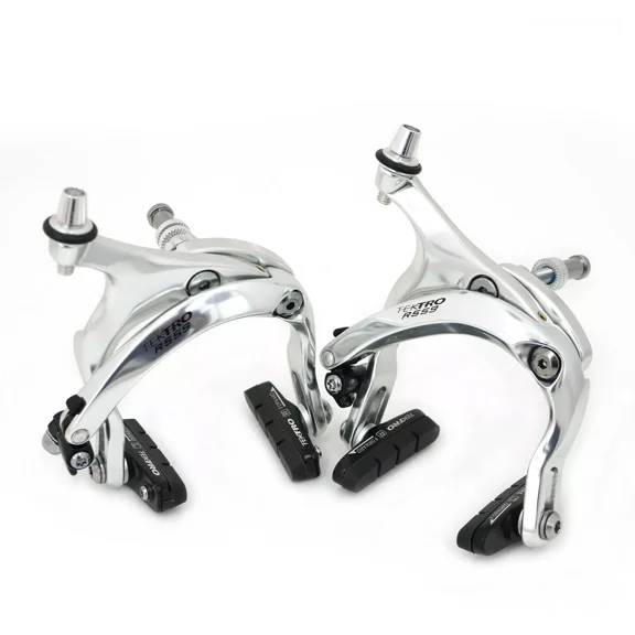 TEKTRO R559 Caliper Brake Set Long Reach 53-73mm Recessed Nut , Silver, ST1414-S