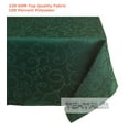 thumbnail image 1 of TEKTRUM 54 X 54 INCH 54"X54" SQUARE POLYESTER DAMASK SCROLL TABLECLOTH - THICK/HEAVY DUTY/DURABLE FABRIC - DARK GREEN COLOR, 1 of 2