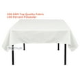 thumbnail image 1 of TEKTRUM 54 X 54 INCH 54"X54" SQUARE POLYESTER TABLECLOTH - THICK/HEAVY DUTY/DURABLE FABRIC - WHITE COLOR, 1 of 2